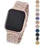 Miniseas Band Compatible with Apple Watch Band 38mm 42mm Stainless Steel Wristband Metal Buckle Clasp Strap Replacement Bracelet for iWatch Series 5/4/3/2/1 40mm 44mm (Retro, 38MM-40MM)