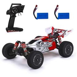 Powerextra Remote Control Car, 1:14 Scale 60+ KMH High Speed RC Cars, 4WD 2.4GHz Off Road Trucks Toys, All Terrain Vehicle Car Gifts with 2 Batteries for Kids & Adults