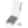 Shapenty 50PCS/25Pairs Stainless Steel Earnuts Clutches Earring Safety Backs Stopper Replacements Earring Backing Jewelry Making Findings (4.5 x 5 MM)