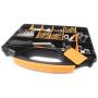 Massca Hardware Box Storage. Hinged Box Made of Durable Plastic in a Slim Design with 18 compartments. Excellent for Screws Nuts and Bolts.