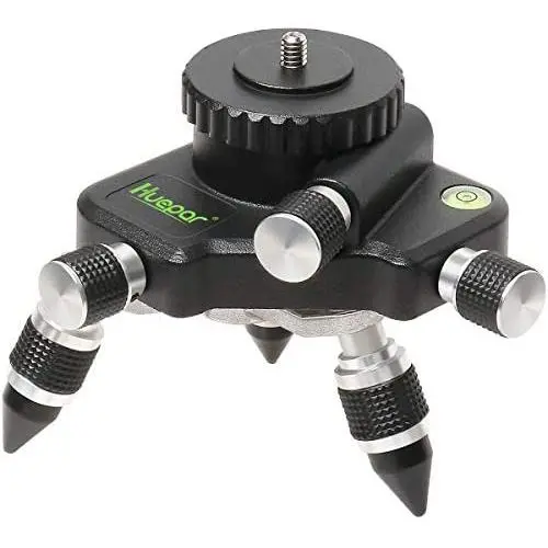 Huepar Laser Level Adapter, Metal 360-Degree Rotating Base for Laser Level Tripod Connector, 1/4’’ Threaded Mount and Horizontal Bubble, Micro-adjust Fine Turning Pivoting Base AT2 Huepar Laser Level Adapter, Metal 360-Degree Rotating Base for Laser Level Tripod Connector, 1/4’’ Threaded Mount and Horizontal Bubble, Micro-adjust Fine Turning Pivoting Base AT2