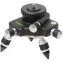 Huepar Laser Level Adapter, Metal 360-Degree Rotating Base for Laser Level Tripod Connector, 1/4’’ Threaded Mount and Horizontal Bubble, Micro-adjust Fine Turning Pivoting Base AT2