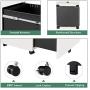 DEVAISE 3 Drawer Mobile File Cabinet with Lock, Under Desk Metal Filing Cabinet for Legal/Letter/A4 File, Fully Assembled Except Wheels, White