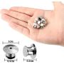 Mudder Locking Pin Keepers Backs, No Tool Required (Silver, 30 Pieces)