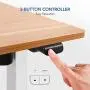 Flexispot Standing Desk Height Adjustable Desk Electric Sit Stand Desk 48 x 24 Inches Home Office Desks (White Frame + Maple Top)