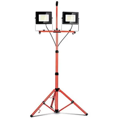 Led Work Light 10000 Lumen 5000K led Work Light with Stand Dual Head Work Light Adjustable Metal telescoping Tripod Stand Work Lights IP65 Waterproof Led Work Light 10000 Lumen 5000K led Work Light with Stand Dual Head Work Light Adjustable Metal telescoping Tripod Stand Work Lights IP65 Waterproof