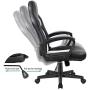 Furmax Office Chair Desk Leather Gaming Chair, High Back Ergonomic Adjustable Racing Chair,Task Swivel Executive Computer Chair Headrest and Lumbar Support Whote