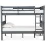 Dorel Living Moon Full Over Full Bunk Bed with USB Port, Gray
