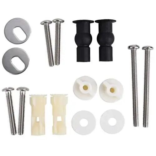 Cosybreeze Universal Toilet Seats Screws and Bolts Metal - Toilet Seat Hinges Bolt Screws - Fixings Expanding Rubber Top Cover Lip Nut Mount Screw Replacement Parts Kit Cosybreeze Universal Toilet Seats Screws and Bolts Metal - Toilet Seat Hinges Bolt Screws - Fixings Expanding Rubber Top Cover Lip Nut Mount Screw Replacement Parts Kit