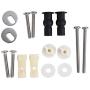 Cosybreeze Universal Toilet Seats Screws and Bolts Metal - Toilet Seat Hinges Bolt Screws - Fixings Expanding Rubber Top Cover Lip Nut Mount Screw Replacement Parts Kit