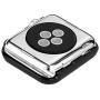 Leotop Compatible with Apple Watch Case 38mm, Metal Bumper Protective Cover Frame Accessories Women Girl Bling Shiny Crystal Rhinestone Diamond Compatible iWatch Series 3/2/1(Diamond Black, 38mm)