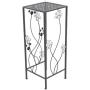 Deco 79 63344 3-Piece Metal Outdoor Plant Stand Set, Square