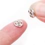 Senkary 200 Sets Sew-on Snap Buttons Metal Snap Fastener Press Studs Buttons for Clothing, 10 mm, Black and Silver