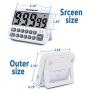 maidongmaixi Kitchen Timer, Digital Kitchen Timers, Magnetic Countdown Timer with Loud Alarm, Big Digits, Back Stand for Cooking, Classroom, Bathroom, Teachers, Kids - AAA Battery Included (White-316)