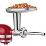 Stainless Steel Food Grinder Accessories for KitchenAid Stand Mixers Including Sausage Stuffer, Stainless Steel,Dishwasher Safe