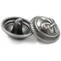Bezelry 12 Pieces Fleur De LYS Domed Gray Silver Metal Shank Buttons 18mm (11/16 inch) Bezelry 12 Pieces Fleur De LYS Domed Gray Silver Metal Shank Buttons 18mm (11/16 inch)