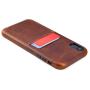 Dockem iPhone XR Virtuosa M1 Wallet Case: Built-in Metal Plate for Magnetic Mounting with Top Grain Genuine Leather: M-Series [Brown]