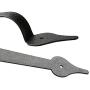 skysen Steel Garage Door Decorative Hinges Handles Accents Hardware kit Screw Mount,Black(tckls-2 Pack)