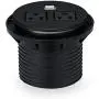 Desktop Power Grommet Hub 2 Power Socket & Dual USB Ports For Office Desk Grommet Outlet Table Recessed Power Outlet Durable Plastic Top (Black) with 5.9 FT Power Cord