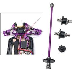 Spare Parts Differential Central Drive Shaft Motor Gear for WLtoys 124018 124019 Parts 1/12 Scale RC Car Buggy Accessory Fittings - 4pcs Purple