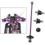 Spare Parts Differential Central Drive Shaft Motor Gear for WLtoys 124018 124019 Parts 1/12 Scale RC Car Buggy Accessory Fittings - 4pcs Purple