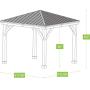 Yardistry 10 x 10 Wood Gazebo with Aluminum Roof Yardistry 10 x 10 Wood Gazebo with Aluminum Roof