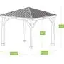 Yardistry 10 x 10 Wood Gazebo with Aluminum Roof Yardistry 10 x 10 Wood Gazebo with Aluminum Roof