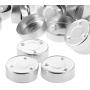 Fityle 200 Pieces Round Aluminium Tea Light Cups Empty Case Candle Wax Containers Candle Mold Model DIY Jelly Gel Wax Candles Tealight Accessories - 38x12mm