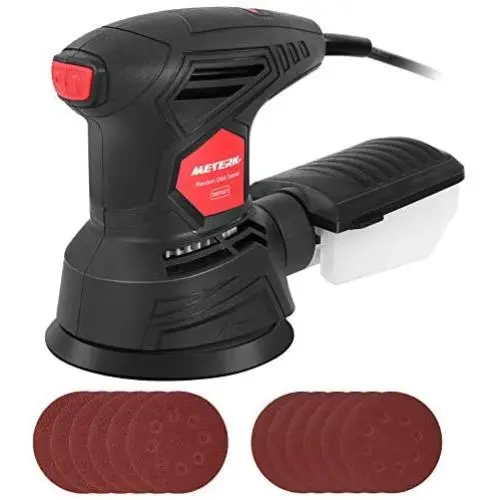 Meterk 5 Inch Random Orbit Sander 2.5A Orbital Sander with 12Pcs Sandpapers, 12000RPM, 6 Variable Speed, Efficient Dust Collector, Ideal for Finishing, Sanding, Polishing Wood Meterk 5 Inch Random Orbit Sander 2.5A Orbital Sander with 12Pcs Sandpapers, 12000RPM, 6 Variable Speed, Efficient Dust Collector, Ideal for Finishing, Sanding, Polishing Wood