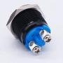 Twidec / 16mm Waterproof Black Metal Shell Momentary Raised Top Push Button Switch 3A/12~250V SPST 1NO Start Button for car Modification Switch（Quality Assurance for 1 Years） M-16-BK-G