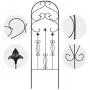 Amagabeli Garden Trellis 60'' x 18'' Rustproof Black Iron Potted Vines Vegetables Flowers Patio Metal Wire Lattice Grid Panels for Ivy Roses Cucumbers Clematis Supports 2 Pack