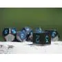 Powder Blue Gun Metal Polyhedral Dice Set | 7 Piece | Professional Edition | Free Display Case | Hand Checked Quality Control Powder Blue Gun Metal Polyhedral Dice Set | 7 Piece | Professional Edition | Free Display Case | Hand Checked Quality Control