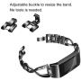 Joyozy Metal X-Link Bling Bands Compatible with Fitbit Charge 3/ Charge 3 SE Smartwatch, Replacement Wrist Accessory Fitness Bands Straps Bracelet Wristbands Women Men(Black)