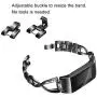 Joyozy Metal X-Link Bling Bands Compatible with Fitbit Charge 3/ Charge 3 SE Smartwatch, Replacement Wrist Accessory Fitness Bands Straps Bracelet Wristbands Women Men(Black)