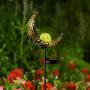 Garden Solar Light Outdoor Decorations-Moon Decor, Crackle Glass Ball Metal Garden Stake Light,Waterproof LED Lights for for Pathway, Lawn, Patio, Yard