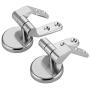 Lystin Toilet Seat Hinges Replacement Parts with Fittings, Pair of Zinc alloy Finished Replacement Hinges Adjustable Toilet Seats Hinges with Bolts and Nuts