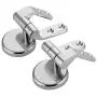 Lystin Toilet Seat Hinges Replacement Parts with Fittings, Pair of Zinc alloy Finished Replacement Hinges Adjustable Toilet Seats Hinges with Bolts and Nuts Lystin Toilet Seat Hinges Replacement Parts with Fittings, Pair of Zinc alloy Finished Replacement Hinges Adjustable Toilet Seats Hinges with Bolts and Nuts