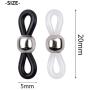 Jdesun 20 Pieces Eyeglass Chain Ends,Adjustable Metal Silver Bead Rubber Ends Connectors for Eye Glasses Holder Necklace Chain