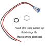 mxuteuk 5 Pcs 12V-24V 12mm 1/2'' LED Metal Indicator Light Waterproof Signal Lamp Red Yellow Blue Green White with Wire for Car Truck Boat M12-12P