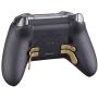 eXtremeRate 4 pcs Metal Gold Stainless Steel Paddles, Replacement Parts Video Games Accessories Kits Interchangeable Hair Trigger Locks for Xbox One Elite Controller Seies 2