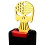 Seat Belt Buckle Alarm Stopper - Metal Seatbelt Silencer Bottle Opener Keychain for All Vehicles - Universal Seat Belt Clip for Cars - Sturdy Metal Car Seat Belt Silencers - Skull (Pearl Gold)