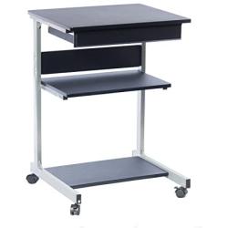 TECHNI MOBILI Modus Metal Computer Student Laptop Desk in Graphite