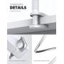Gooseneck Tablet Mount Holder for Bed - Lamicall Flexible Tablet Arm Clamp for Bed Compatible with Pad Mini 7.9, Air 9.7, Pro 10.5, Switch, Galaxy Tabs, More 4.7-11'' Device - White
