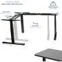 VIVO Black Electric Motor Height Adjustable Corner 3 Leg Standing Desk Frame, Frame Only, Sit Stand Ergonomic L Frame, DESK-V130EB VIVO Black Electric Motor Height Adjustable Corner 3 Leg Standing Desk Frame, Frame Only, Sit Stand Ergonomic L Frame, DESK-V130EB