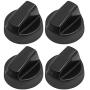 AMI PARTS Black Oven Control Switch Knob with 12 Adapters for Oven/Stove/Range Universal Knobs Wide Application