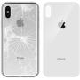 Back Housing Assembly Metal Frame w/Back Glass(OEM) - Camera Frame and Lens for iPhone X (White)