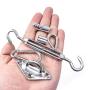 TooTaci Stainless Steel Sun Shade Sails Hardware Kit 5 inch for Triangle Sun Shade Sails Installation, 50FT/1/8'' PVC Coated Stainless Steel Metal Wire Cable Ropes Hardware Kits