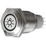 Etopar 12V 5A 19mm Car Auto Blue LED Light Lamp Headlight Push Button Stainless Steel Metal Toggle Switch Socket Plug