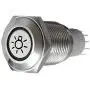 Etopar 12V 5A 19mm Car Auto Blue LED Light Lamp Headlight Push Button Stainless Steel Metal Toggle Switch Socket Plug