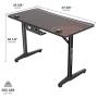 EUREKA ERGONOMIC Gaming Desk Captain Series Home Office Computer Gaming Desk Mouse Pad New Polygon Legs Design (47 inch, Black)